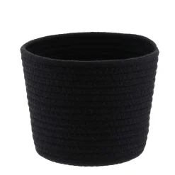 Rangement Salle De Bain|* Corbeille Noir Chine D.17X14Cm