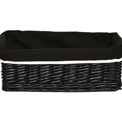 Rangements Deco|* Corbeille Osier Noir Taille M