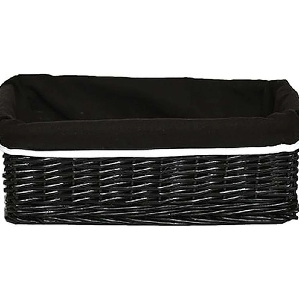 Rangements Deco|* Corbeille Osier Noir Taille M