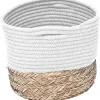 Rangements Deco|* Corbeille Ovale Gm Coton Matiere Vegetale Blanc Naturel