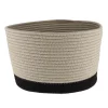 Rangement Salle De Bain|* Corbeille Ovale Grand Modele Coton 32X25Cm Ficelle Noir
