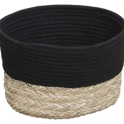 Rangements Deco|* Corbeille Ovale Grand Modele 32X25Cm Noir Naturel