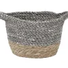 Rangements Deco|* Corbeille Ovale Matiere Vegetale D.30X22X17Cm Naturel Gris