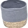Rangements Deco|* Corbeille Ovale Mm Coton Matiere Vegetale Gris Naturel