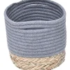 Rangements Deco|* Corbeille Ovale Pm Coton Matiere Vegetale Gris Naturel