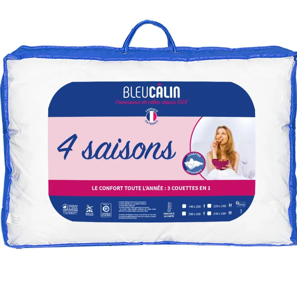 maxibazar Couette 4 Saisons 3 En 1 220X240Cm- Couettes
