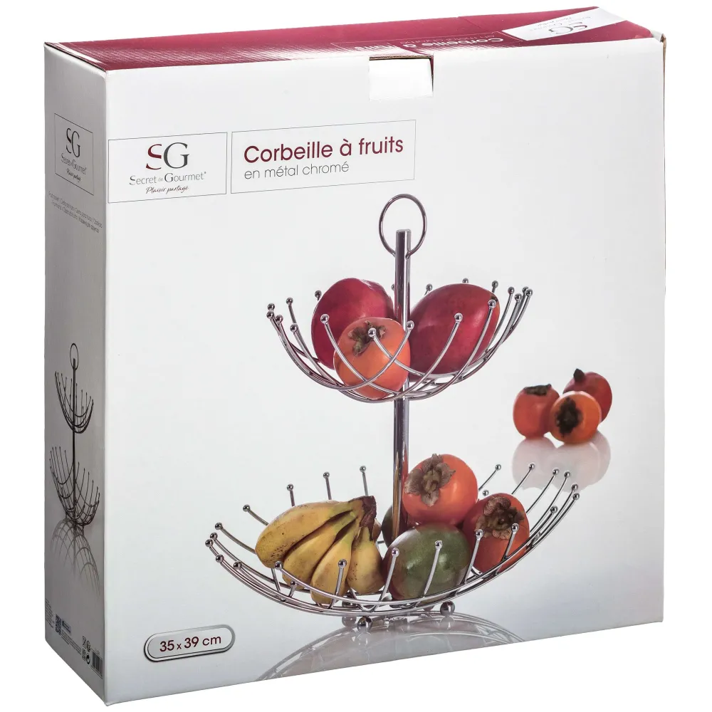 Organisation De La Cuisine|Five Coupe 2 Etages Chrome Spirale