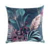 maxibazar Coussin 45 X 45 Cm Velours Imprime Laurena- Coussins Deco