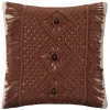 maxibazar Coussin Bande Macrame Alicante 40X40Cm- Textile Deco