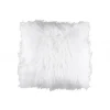 maxibazar Coussin Blanc Fourrure- Coussins Deco