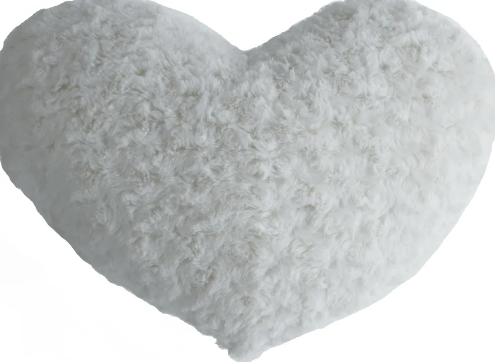 Atmosphera Coussin Coeur Boucle Ecru 28X36Cm- Plaids