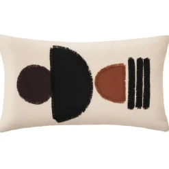 maxibazar Coussin Coton Bio Patch Origines 30X50Cm- Textile Deco