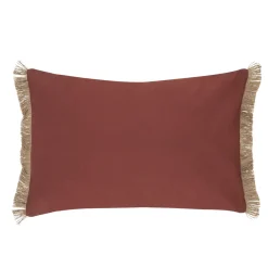 maxibazar Coussin Coton Jute Botanic Terracotta 38X58Cm- Textile Deco