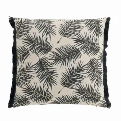 maxibazar Coussin Dehous Franges 45X45Cm Coton Recycle Imp Azeris- Coussins Deco