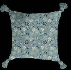 maxibazar Coussin Dehoussable 40X40Cm Ponpoms- Housse De Chaise Et Canape