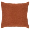 maxibazar Coussin Effet Mohair Kodi Terracotta 45X45Cm- Plaids