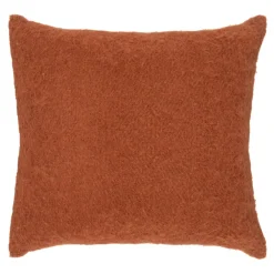 maxibazar Coussin Effet Mohair Kodi Terracotta 45X45Cm- Plaids