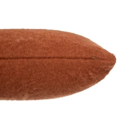 maxibazar Coussin Effet Mohair Kodi Terracotta 45X45Cm- Plaids