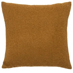 maxibazar Coussin Effet Mohair Kodi Ocre 45X45Cm- Plaids