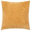 maxibazar Coussin Flanel Brush Zoa Ocre 40X40Cm- Plaids