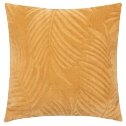 maxibazar Coussin Flanel Brush Zoa Ocre 40X40Cm- Plaids