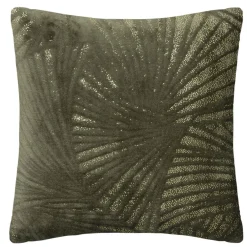 Atmosphera Coussin Flanel 3D Dore Kaki 40X40Cm- Plaids