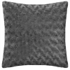 Atmosphera Coussin Fourrure Bouclee Ardoise 45X45Cm- Plaids