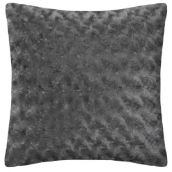 Atmosphera Coussin Fourrure Bouclee Ardoise 45X45Cm- Plaids