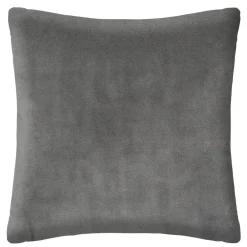 Atmosphera Coussin Fourrure Bouclee Ardoise 45X45Cm- Plaids