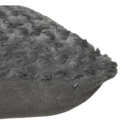 Atmosphera Coussin Fourrure Bouclee Ardoise 45X45Cm- Plaids