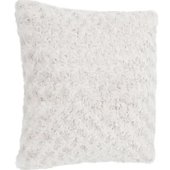 maxibazar Coussin Fourrure Bouclee Ecru 45X45Cm- Plaids