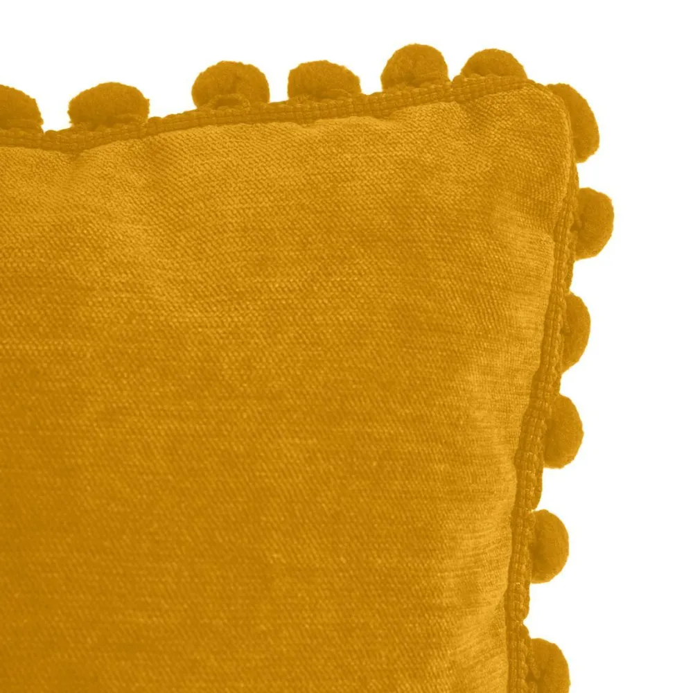 Atmosphera Coussin Pompons Ocre 40X40Cm- Coussins Deco
