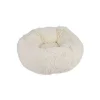 Couchage Et Transport|* Coussin Rond Apaisant Fluffy 55X25Cm Ecru