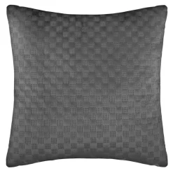 Atmosphera Coussin Velours Dolce Gris 40X40Cm- Rideaux Occultants Et Coussins