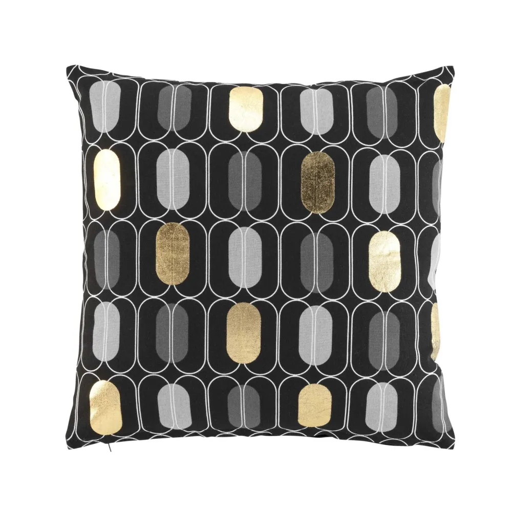 maxibazar Coussin 45X45Cm Coton Imprime Metallise Calidor- Coussins Deco