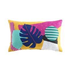 maxibazar Coussin 30X50Cm Coton Imprime Exagone- Coussins Deco