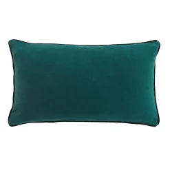 maxibazar Coussin 30X50Cm Coton Lave Linette Petrole- Rideaux Basiques Et Coussins