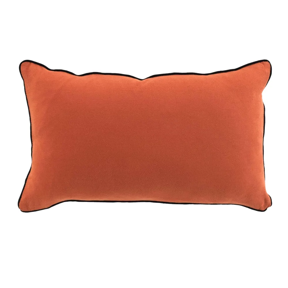 maxibazar Coussin 30X50Cm Coton Lave Linette Terracotta- Rideaux Basiques Et Coussins
