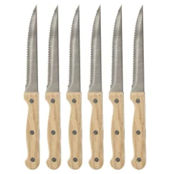 Preparation|Five Couteau A Steak Bois X6 Pièces