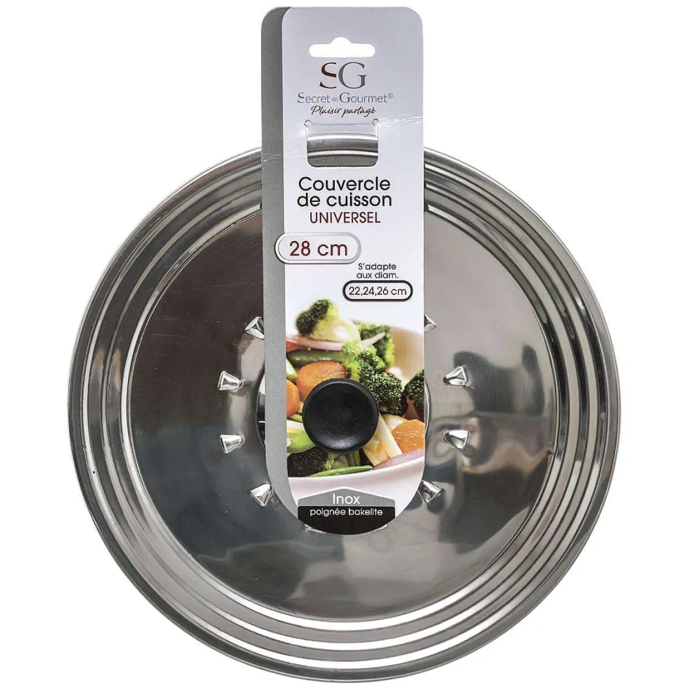 Cuisson|Five Couvercle Acier Inox 22 A 26Cm