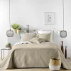 maxibazar Couvre Lit 2 Personnes Matelasse 220X240Cm Romane Naturel- Couvre-Lits, Boutis Et Edredons