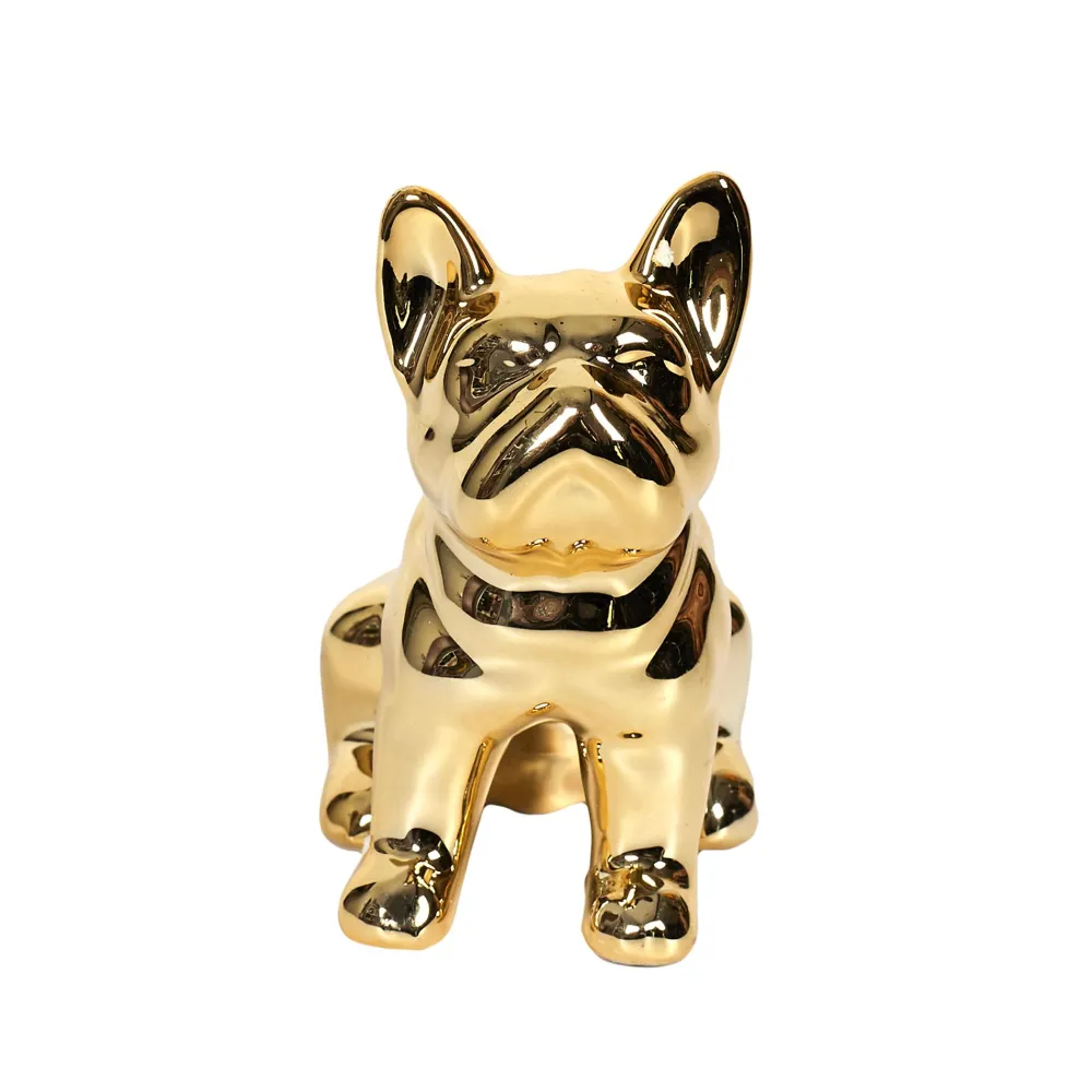 maxibazar Deco Mini Bulldog Ceramique 10Cm- Objets De Decoration
