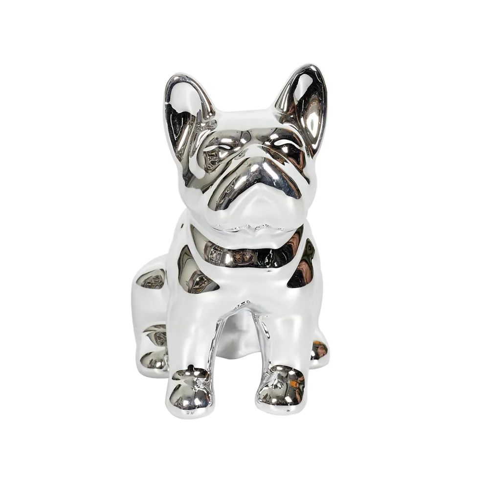 maxibazar Deco Mini Bulldog Ceramique 10Cm- Objets De Decoration
