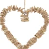 maxibazar Deco Murale Bois Coeur Agnes H.35Cm- Decoration Murale