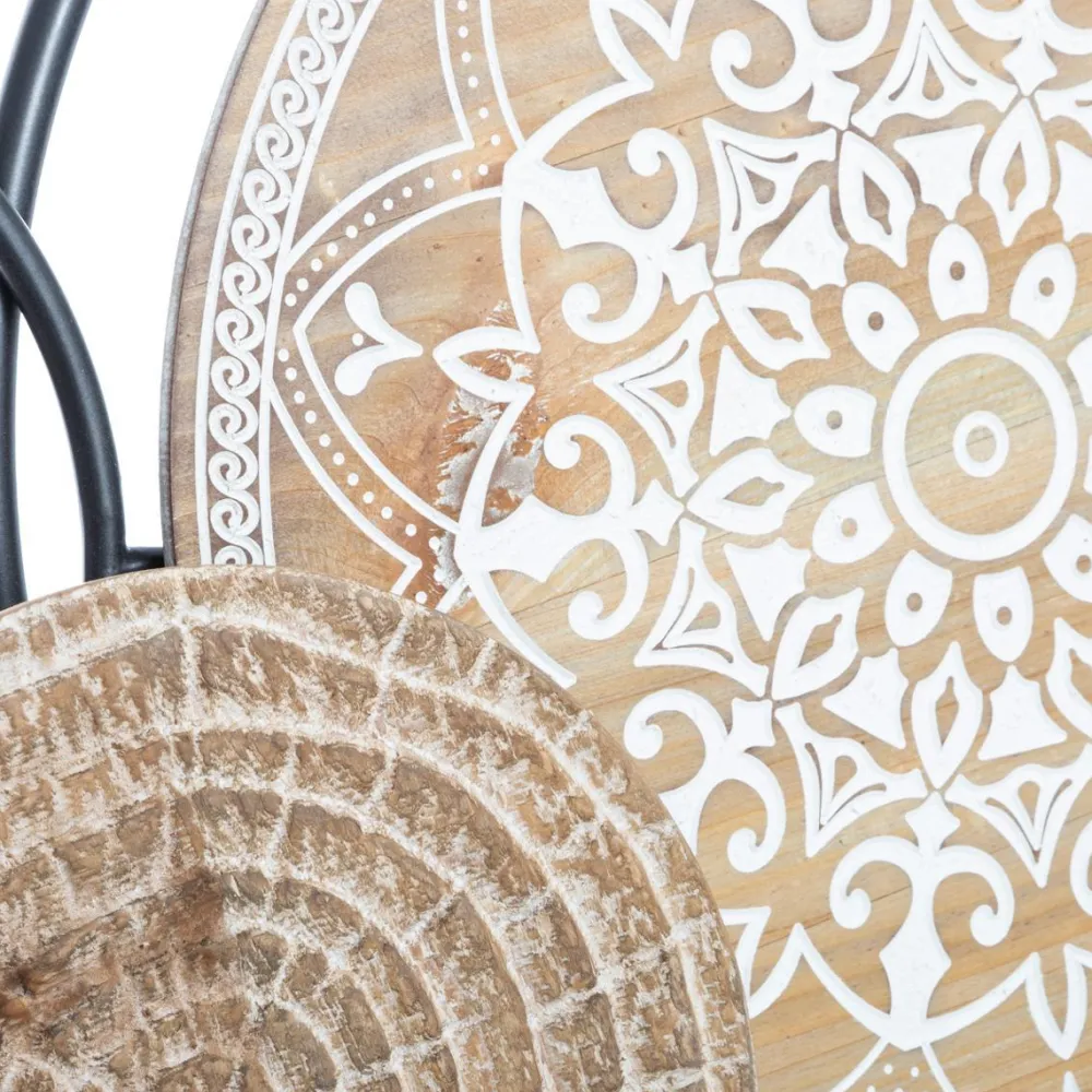 Atmosphera Deco Murale Metal Bois 98X50Cm- Plaques Murales