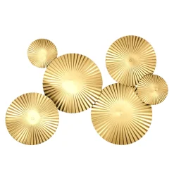 maxibazar Deco Murale Metal Dore- Plaques Murales