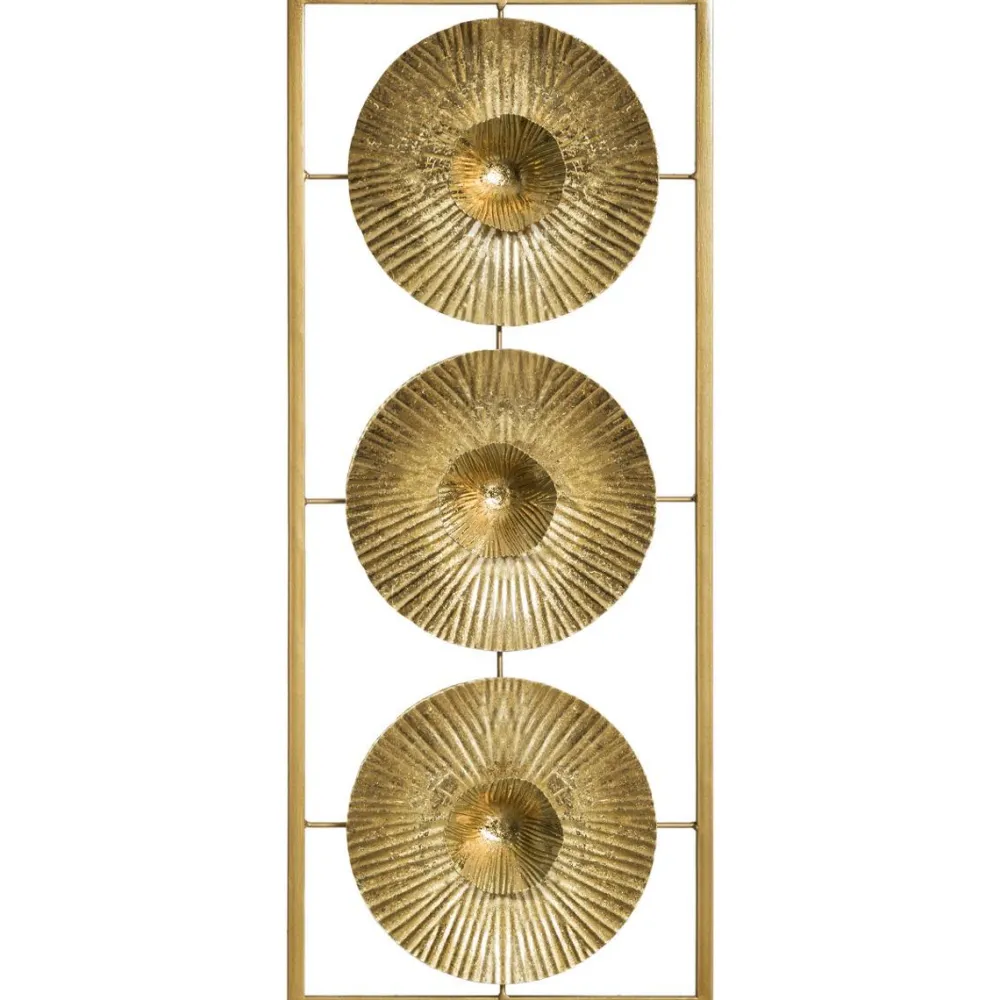 Atmosphera Deco Murale Metal Dore 25X61Cm- Plaques Murales