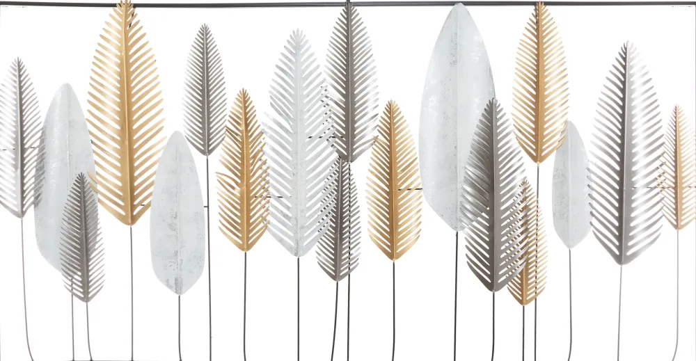 Atmosphera Deco Murale Metal Feuille 134X68Cm- Plaques Murales