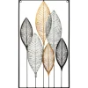 Atmosphera Deco Murale Metal Feuilles 37X65Cm- Plaques Murales