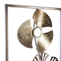 Atmosphera Deco Murale Metal Fleur Or 31X89Cm- Plaques Murales